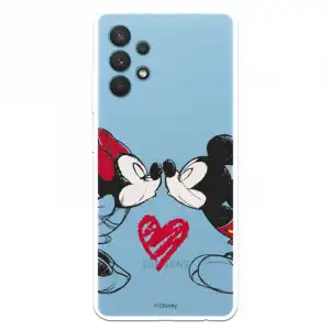 Funda Oficial Disney Mickey y Minnie Beso Clásicos Disney para Samsung Galaxy A32