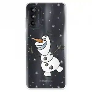 Funda Para Motorola Moto G52 Oficial De Disney Olaf Transparente - Frozen