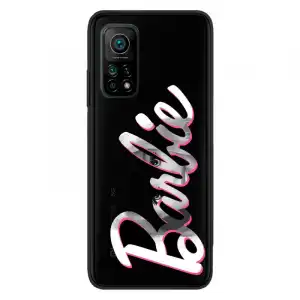 Funda Para Xiaomi Mi 10t Oficial De Mattel Barbie Logo Barbie Silicona Negra - Barbie