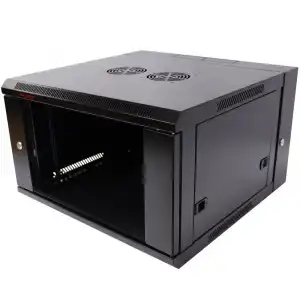 RackMatic SOHORack Armario Rack Mural Pivotante 19" 6U 600x600x370mm Negro
