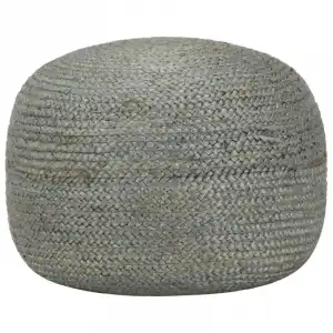 vidaXL Puf tejido a mano verde oliva 45x30 cm yute