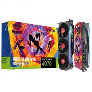 Zotac Gaming GeForce RTX 4070 AMP AIRO Spider-Man Cruzando el Multiverso Bundle 12GB GDDR6X DLSS3
