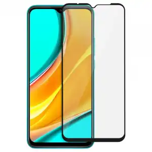 Avizar Protector Cristal Templado Negro para Xiaomi Redmi 9