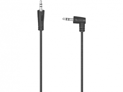 Cable audio - Hama 00200723, De Jack 3.5 mm a 3,5-mm de 90°, 1.5 m, Negro
