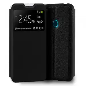 Cool Funda Flip Cover Liso Negro para ZTE Blade 10 Smart