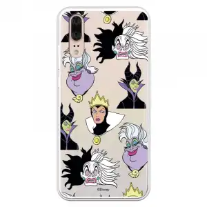 Funda Para Huawei P20 Oficial De Disney Villanas Patrón - Villanas Disney