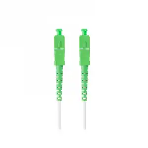 Lanberg Latiguillo Fibra Óptica SC/APC a SC/APC Simplex Monomodo G657B3 5m Blanco