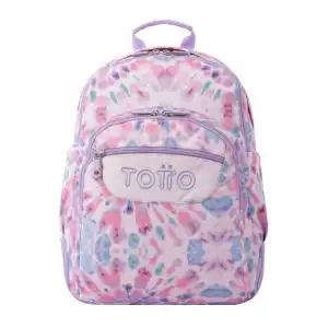 Mochila Escolar Totto Rosa Tye Dye Crayoles Rosa