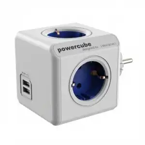 Regleta PowerCube Original Azul 4 tomas + 2 USB