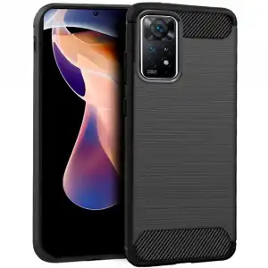 Cool Funda Carbón Negra para Xiaomi Redmi Note 11 Pro/Note 11 Pro 5G