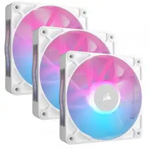 Corsair iCUE LINK RX120 RGB Starter Kit 3 Ventiladores Suplementarios PWM Blancos