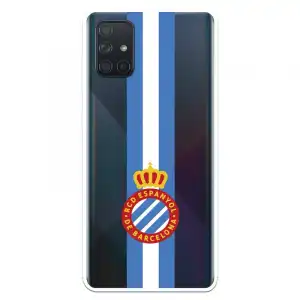 Funda Para Samsung Galaxy A71 Del Rcd Espanyol Escudo Albiceleste Escudo Albiceleste - Licencia Oficial Rcd Espanyol