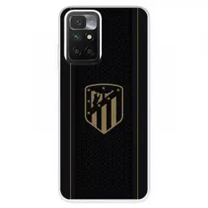 Funda para Xiaomi Redmi 10 del Atleti Escudo Dorado Fondo Negro Licencia Oficial