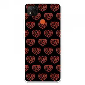 Funda Para Xiaomi Redmi 9c Del Rayo Vallecano Escudo Patrón Fondo Negro - Licencia Oficial Rayo Vallecano