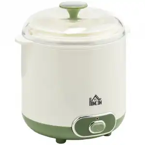 Homcom Yogurtera 20 W 1,5l Con Indicador De Encendido 19,5x17,5x21,4 Cm Blanco