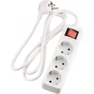 Kopp Regleta 3 Tomas con Interruptor Iluminado 1.4m