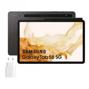 Samsung Galaxy Tab S8 5G 256GB Gris Oscuro + Cargador 25W