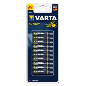 Varta Energy Pack de 30 Pilas Alcalinas AAA LR03