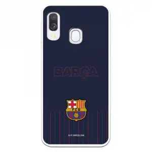 Funda Para Samsung Galaxy A40 Del Barcelona Barsa Fondo Azul - Licencia Oficial Fc Barcelona
