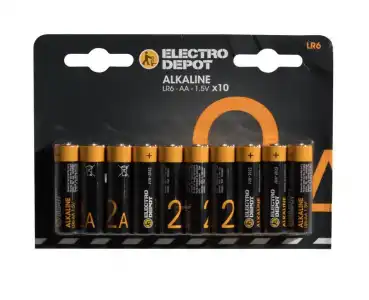 Pack pilas ELECTRO DEPOT Alkaline LR06 AA x 10 uds