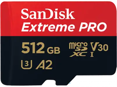 Tarjeta Micro SDXC - SanDisk Extreme PRO, 512 GB, Hasta 200 MB/s, UHS-I, U3, V30, A2, 4K UHD y Full HD, Negro