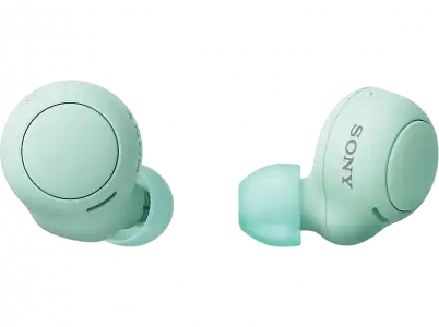 Auricular True Wireless - Sony WFC500G, Carga rápida, Autonomía 20h, Google Assistant, Siri, Con funda, Bluetooth, IPX4, Cascos inalámbricos, Verde