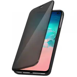 Avizar Funda Cartera Translúcida Negra para Samsung Galaxy S10e
