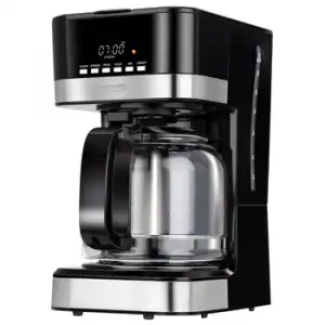 Cafetera De Goteo Programable, 15 Tazas 1,8 L, Válvula Antigoteo, Mantiene Café Caliente, Led 24h Negro/plata 950w Mpm Mkw-05