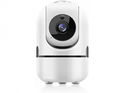 Cámara de seguridad - Muvit iO WIFI, Full HD 1080P, Interior, Rotativa 360º, Blanco