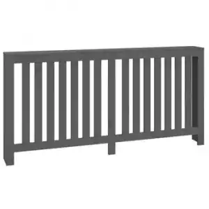 Cubierta De Radiador Madera Maciza De Pino Gris 169x19x84 Cm Vidaxl