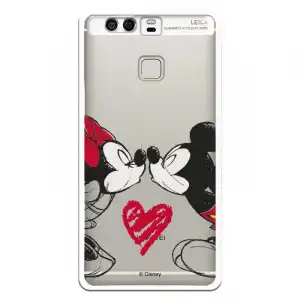 Funda Para Huawei P9 Oficial De Disney Mickey Y Minnie Beso - Clásicos Disney