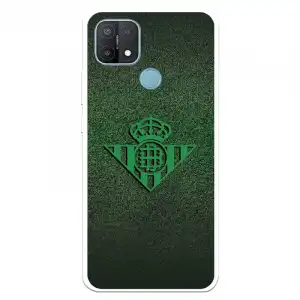 Funda Para Oppo A15 Del Betis Escudo Verde Fondo Trama Licencia Oficial Real Betis Balompié