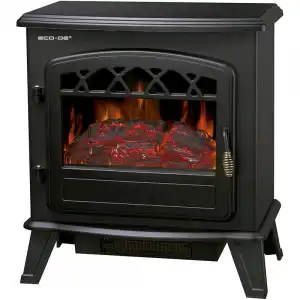 ECO-DE Chimenea Eléctrica 1800W Negra