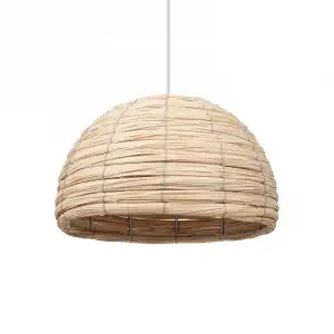 Efectoled Lámpara Colgante De Fibra Natural Kanggo Iluzzia Blanco