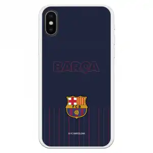 Funda Licencia Oficial FC Barcelona Barsa Fondo Azul para iPhone X