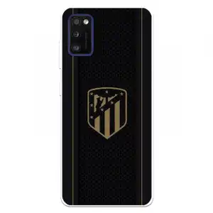 Funda Para Samsung Galaxy A41 Del Atleti Escudo Dorado Fondo Negro - Licencia Oficial Atlético De Madrid