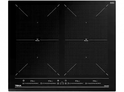 Placa inducción - Teka IZF 64600 BK MSP, 6 zonas (4 + 2 Flex combinadas), Zona grande 39.7 cm, 60 Negro