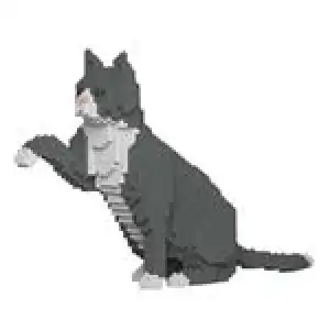 Puzzle 3D Jekca Grey Tuxedo Cat 03S