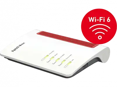 Router - AVM FRITZ!Box 7530 AX, 1800 Mbit/s, Wi-Fi 6, USB para NAS, LAN Gigabit, Conexión analógica, Blanco