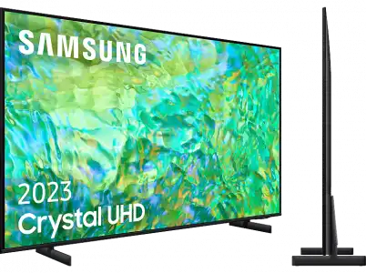 TV LED 65" - Samsung TU65CU8000KXXC, Diseño AirSlim, Crystal UHD 4K, Gaming Hub, Smart powered by Tizen, Negro