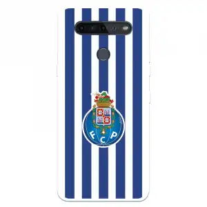 Funda Para Lg K51s Del Fútbol Club Oporto Escudo Rayas - Licencia Oficial Fútbol Club Oporto
