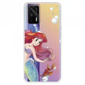 Funda Para Realme Gt Oficial De Disney Ariel Y Sebastián Burbujas - La Sirenita