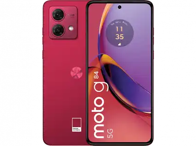 Móvil - Motorola G84, Rojo, 256GB, 12GB RAM, FHD+ 6.5", Snapdragon 695, 5000 mAh, Android 13