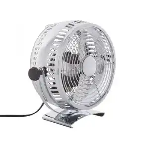 Ventilador De Mesa Plateado 24 Cm Ribble