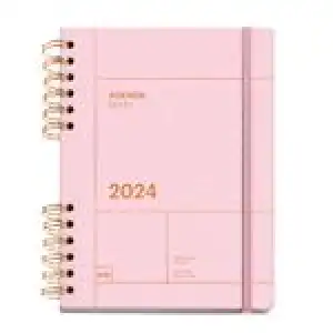 Agenda anual 2024 Miquelrius Plus Basics día por página Rosa