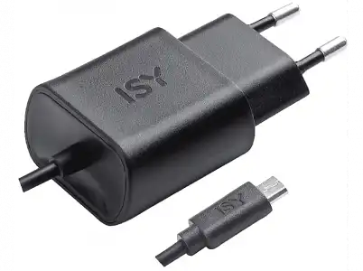 Cargador - Isy IWC 3000, Universal, Conexión Micro USB, Negro
