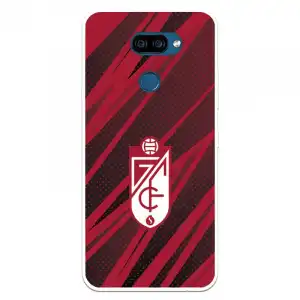 Funda Para Lg K40s Del Granada Cf Escudo - Líneas Rojas Y Negras Escudo - Líneas Rojas Y Negras - Licencia Oficial Grana
