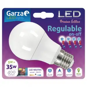 Garza Bombilla LED 5W E27 Blanco Neutro