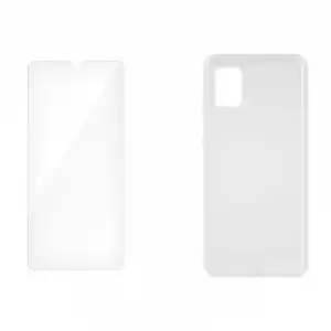 Icoveri Pack Funda Gel TPU Antigolpes Transparente + Cristal Templado 9H para Samsung Galaxy A31
