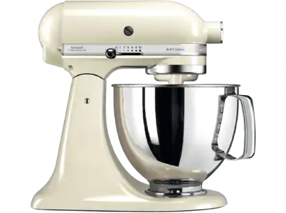 Robot de cocina - KitchenAid 5KSM125EAC, 300 W, 4.8 l, 10 Velocidades, 3 Funciones, Crema